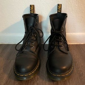 DR. MARTENS 1460 NAPPA LEATHER LACE UP BOOTS